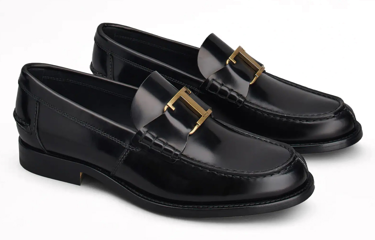 Order 토즈 블랙 레더 로퍼 XXM26C0ER60AKTB999