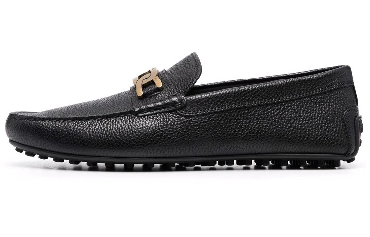 TOD'S Leather Loafers 'Black Chunky Chain'