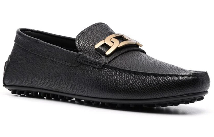 TOD'S Leather Loafers 'Black Chunky Chain' 圖 2