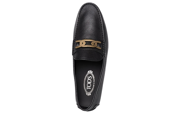 TOD'S Leather Loafers 'Black Chunky Chain' 圖 4
