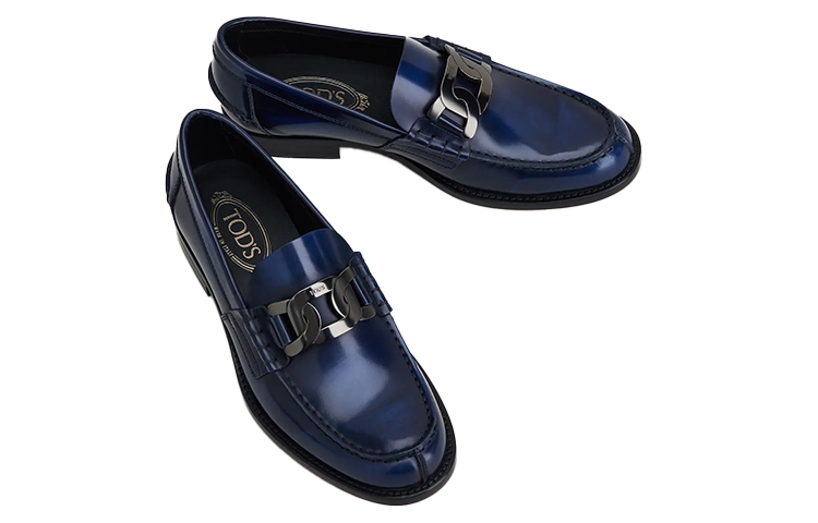 TOD'S Leather Loafers 'Dark Blue' 圖 2