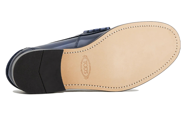 TOD'S Leather Loafers 'Dark Blue' 圖 4