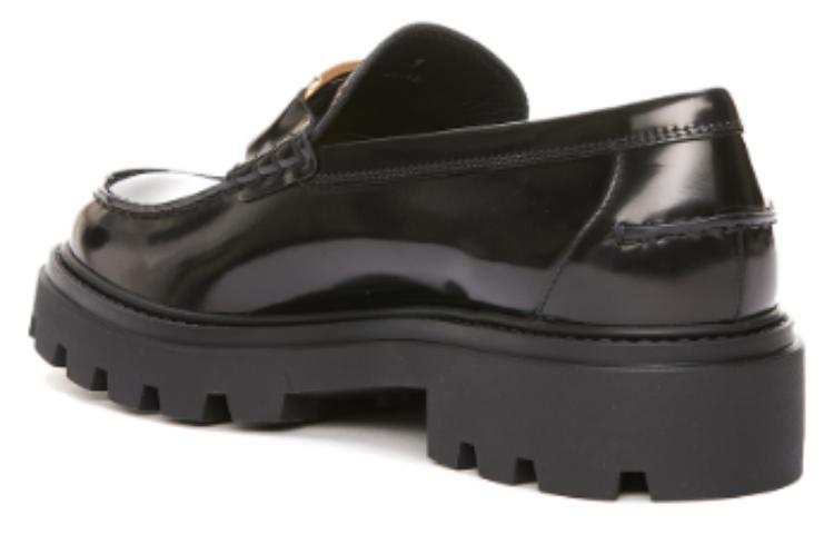 TOD'S Leather Loafers 'Metal T-Buckle Black' 圖 3