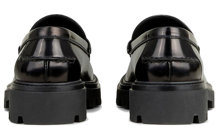 TOD'S Leather Loafers 'Metal T-Buckle Black' 圖 4