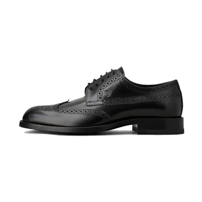 TOD'S Leather Logo Loafer 'Black Fashion'