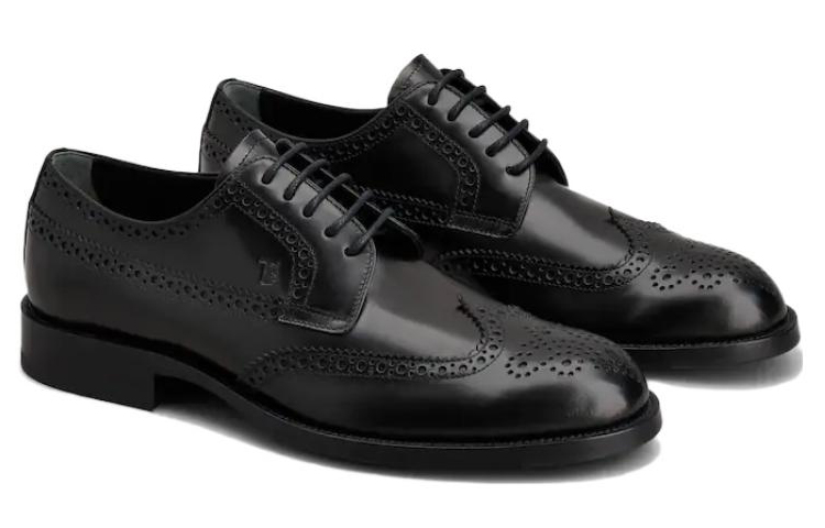 TOD'S Leather Logo Loafer 'Black Fashion' 圖 2