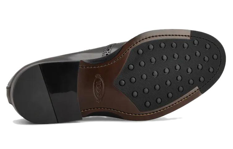 TOD'S Leather Logo Loafer 'Black Fashion' 圖 4