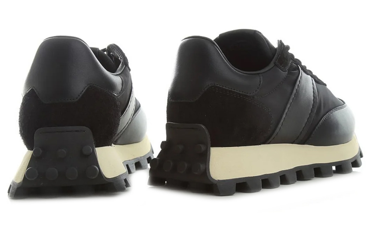 Shop TOD'S托德斯 皮革 低幫系帶 低幫 運動休閒鞋 男款 黑色