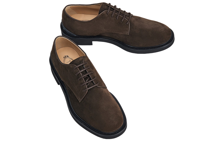 Order TOD'S Leather Low-Top Lace-Up 'Brown' XXM06H00C20RE0S800