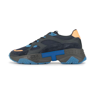 TOD'S Leather Low-Top Sneaker 'Black Blue'