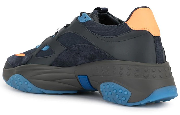 TOD'S Leather Low-Top Sneaker 'Black Blue' 圖 4