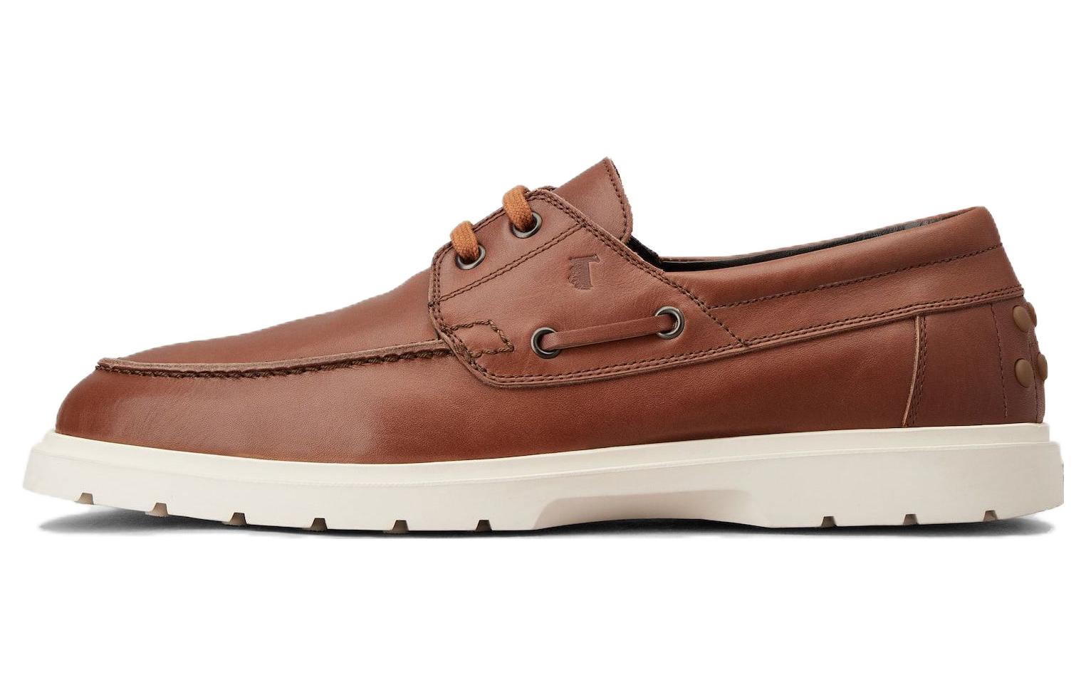 TOD'S Leather Low Top Lace-Up 'Brown' XXM59K0GZ10N6MS010