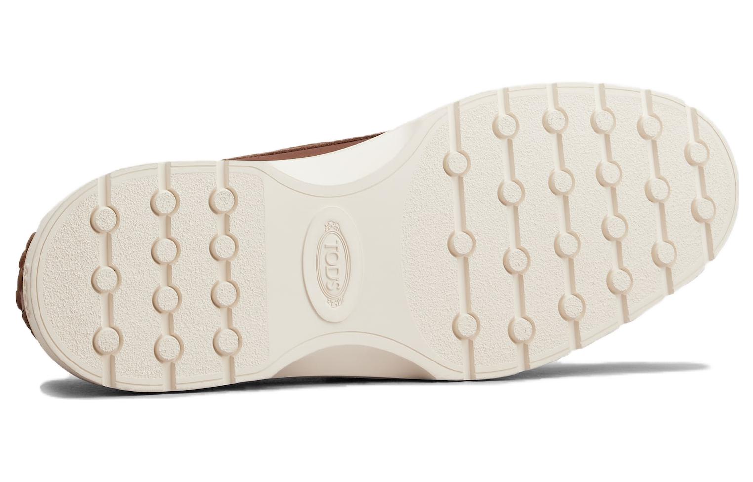 Shop Zapatillas TOD'S de cuero bajas con cordones 'Marrón'. XXM59K0GZ10N6MS010