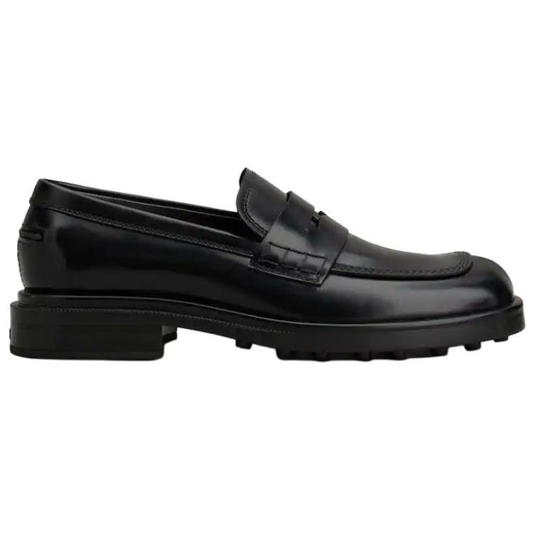 TOD'S Leather Platform Round-Toe Loafer 'Black' 圖 2