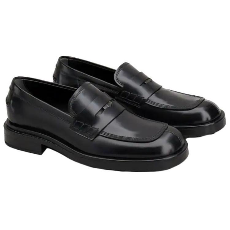 TOD'S Leather Platform Round-Toe Loafer 'Black' 圖 3