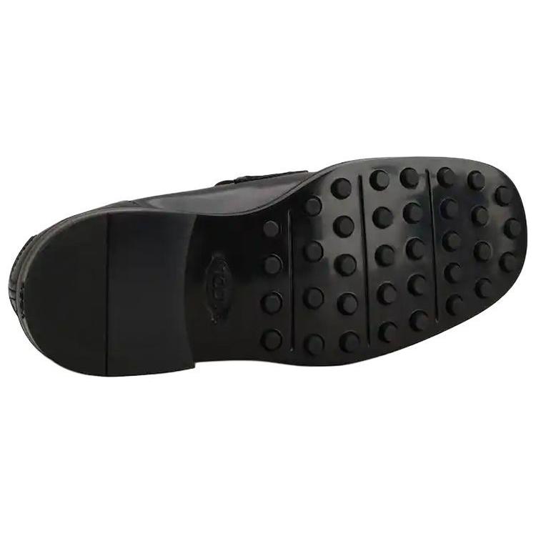 TOD'S Leather Platform Round-Toe Loafer 'Black' 圖 5