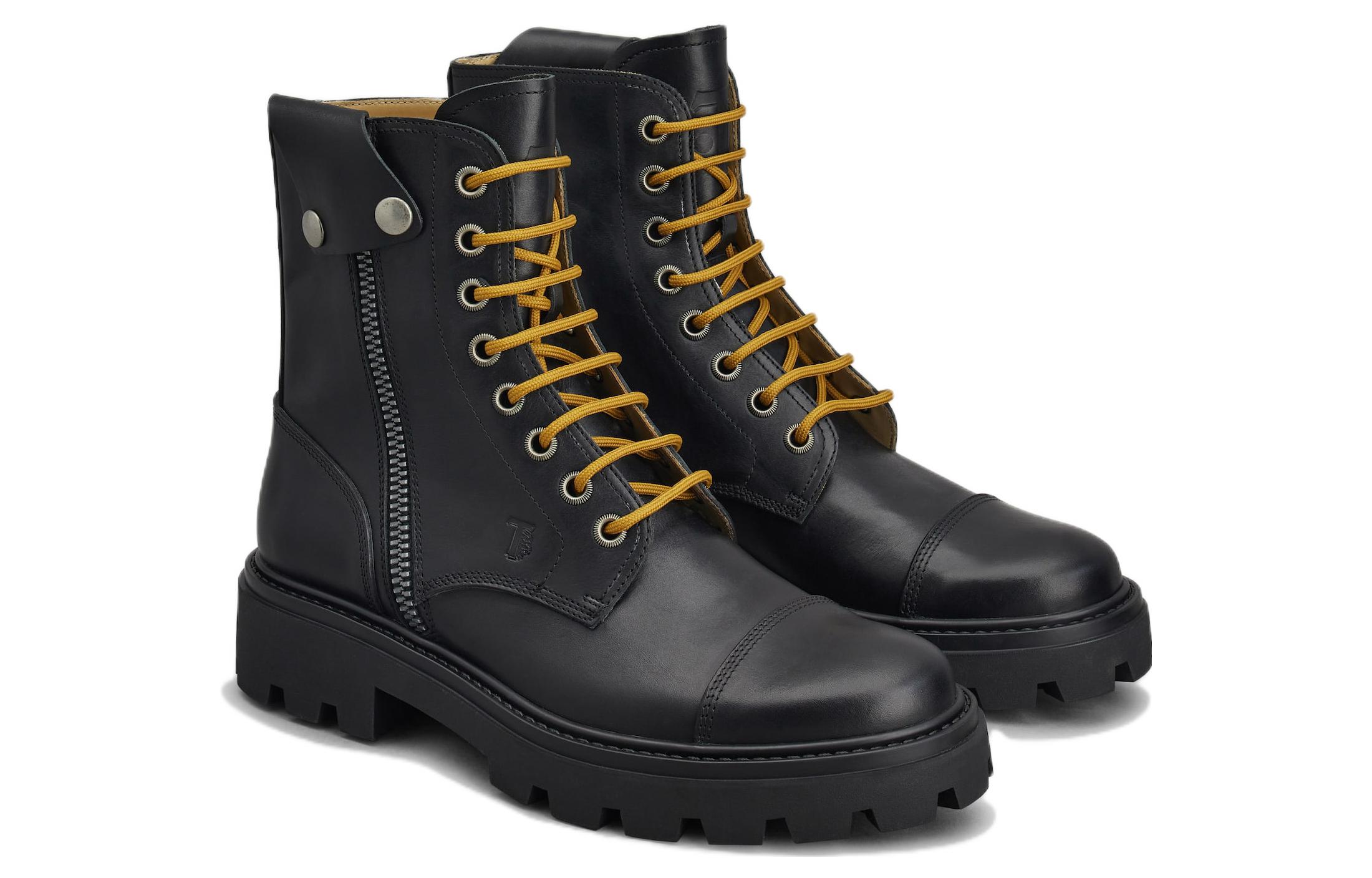 Order TOD'S Sepatu Boot Kulit Cetak Tali 'Black Fashion' XXM08J0FZ00NHVB999