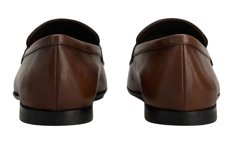 TOD'S Leather Round-Toe Loafers 'Brown' 圖 3