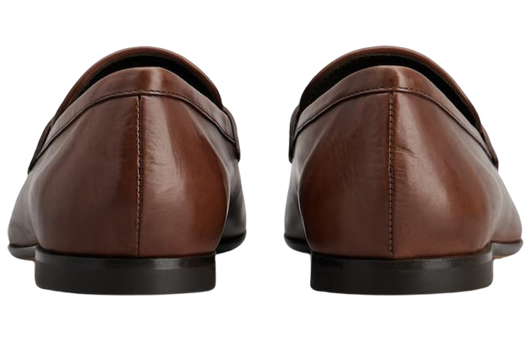 TOD'S Leather Round-Toe Men's Casual Shoes 'Brown' 圖 3