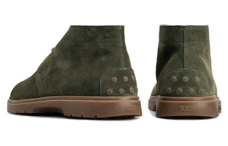 Shop TOD'Sレザーショートブーツ　緑 (シンプル快適) XXM59K00D80RE0V813