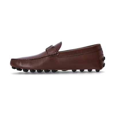 TOD'S Leather T-Bar Loafers 'Brown'