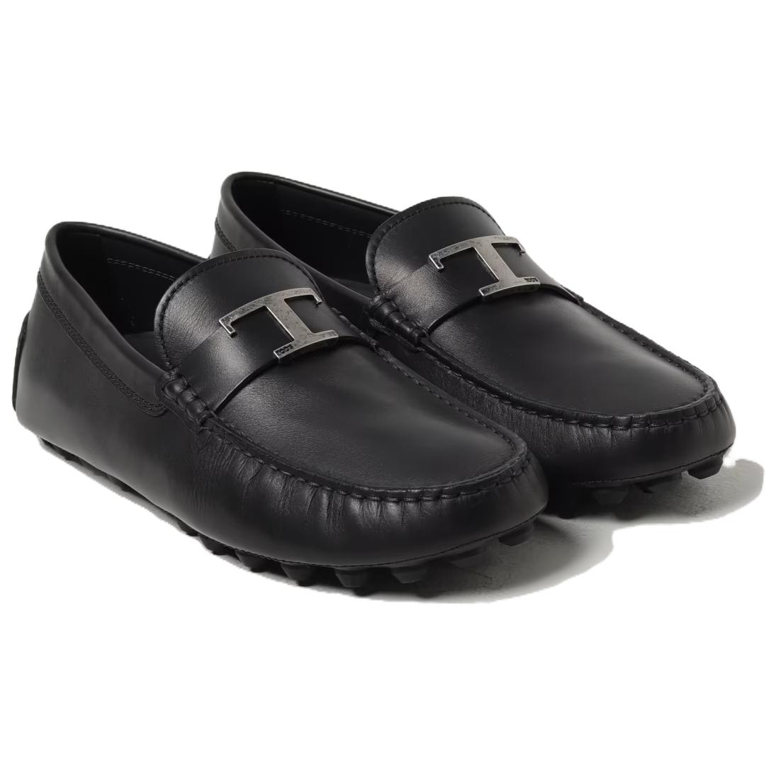 Lookbook TOD'S Leather T-Buckle Loafers 'Black' XXM52K0GW60N6MB999