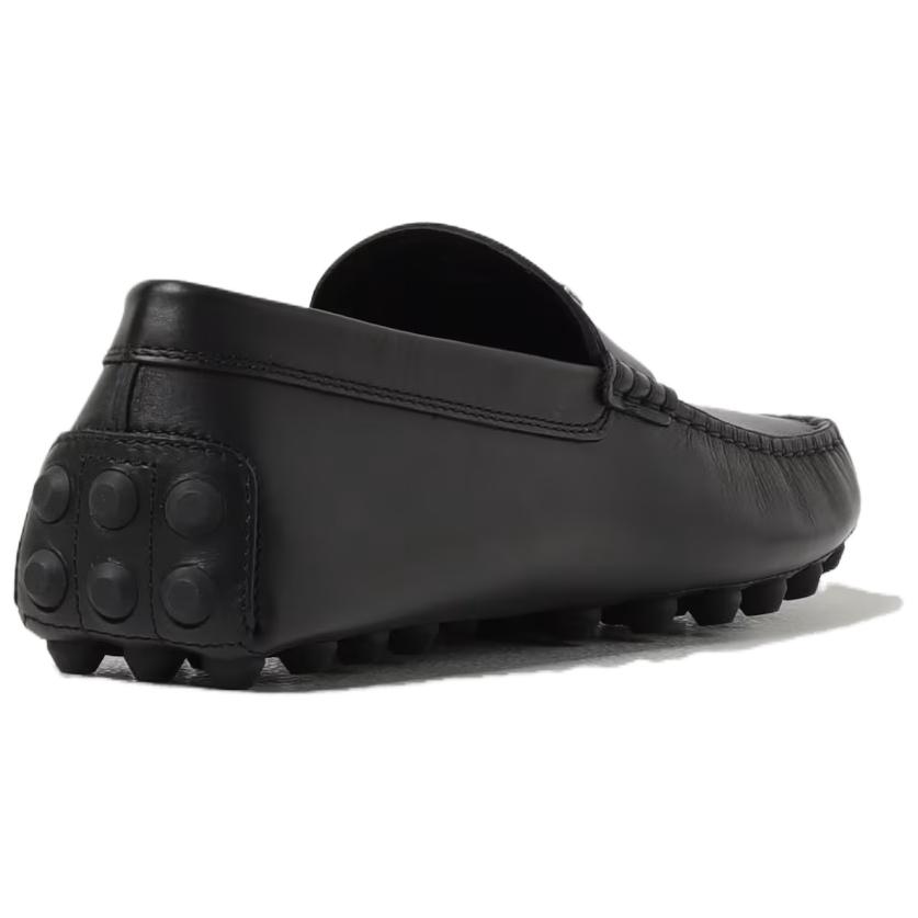 Shop TOD'S Leather T-Buckle Loafers 'Black' XXM52K0GW60N6MB999