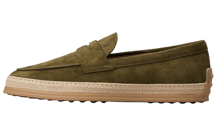 TOD'S Loafer 'Green Velvet Fashion Round Toe'