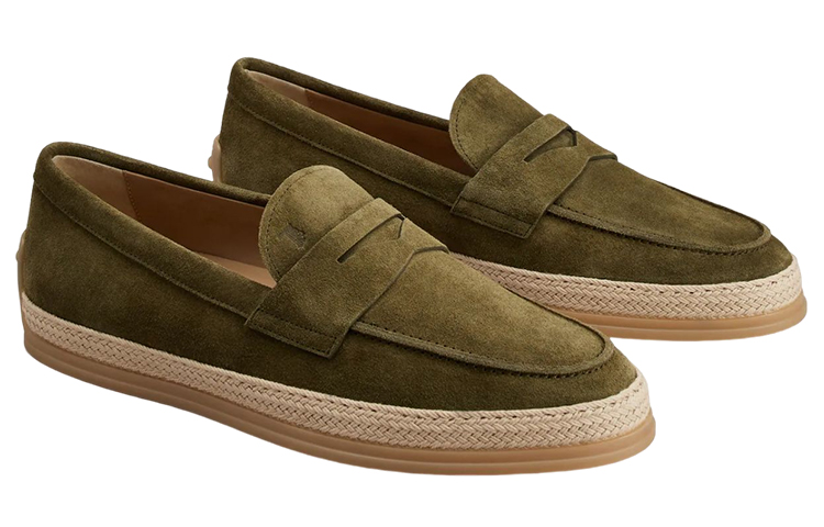 TOD'S Loafer 'Green Velvet Fashion Round Toe' 圖 2