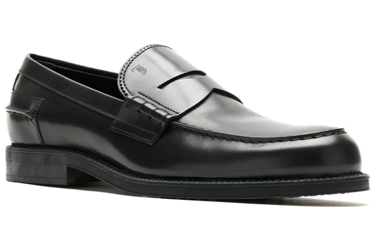 TOD'S Low-Top Casual Leather Sneakers 'Black Fashion' 圖 2