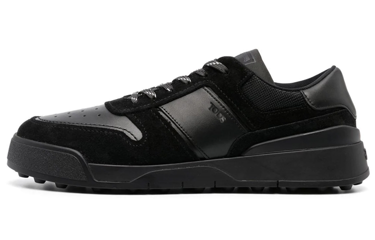 TOD'S Low-Top Suede Leather Sneakers 'Black Patchwork'