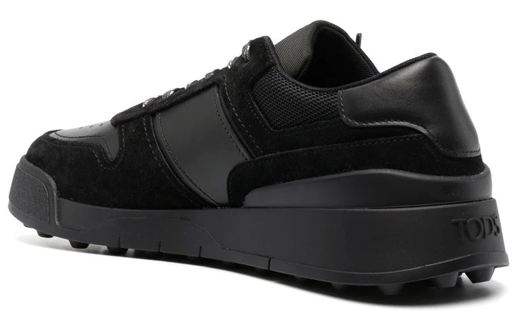 TOD'S Low-Top Suede Leather Sneakers 'Black Patchwork' 圖 3