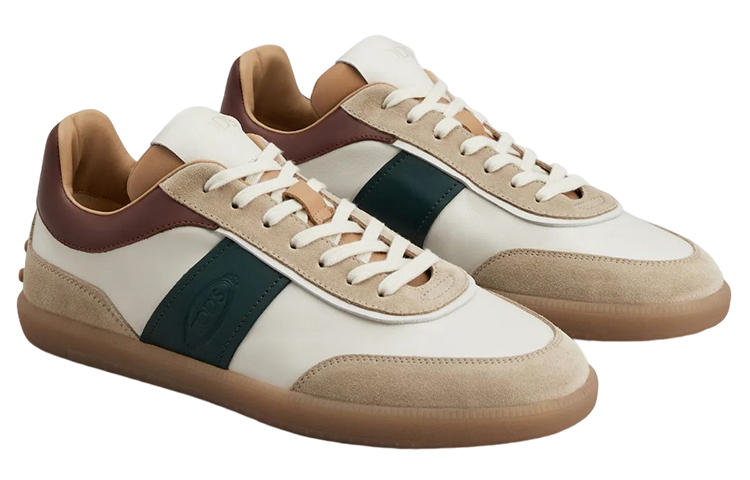 TOD'S Low Top Sneaker 'White Brown Logo Print' 圖 3