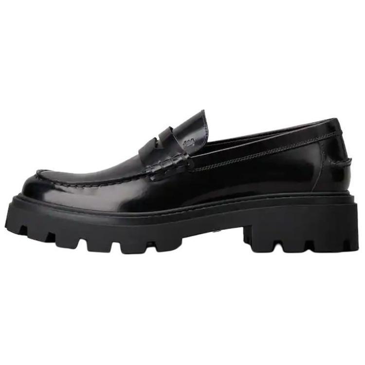 TOD'S Polished Leather Loafers 'Black'