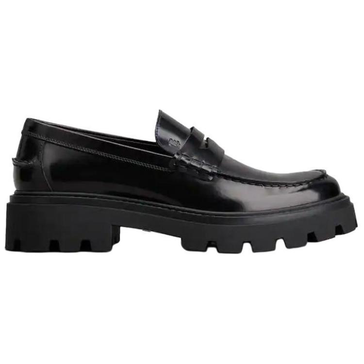 TOD'S Polished Leather Loafers 'Black' 圖 2