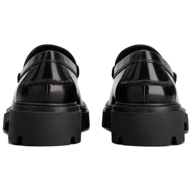 TOD'S Polished Leather Loafers 'Black' 圖 4