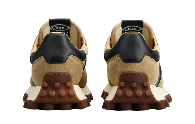 TOD'S Suede and Fabric Sneakers 'Beige' 圖 3