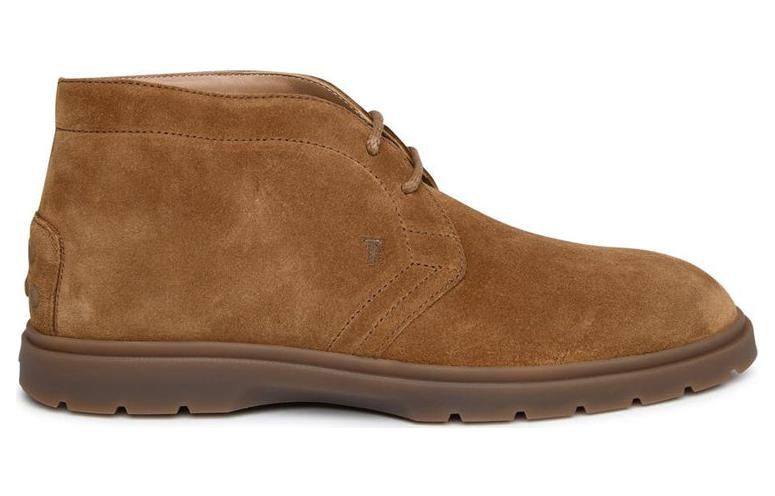 TOD'S Suede CMFT Casual Flat Boot 'Brown' 圖 2