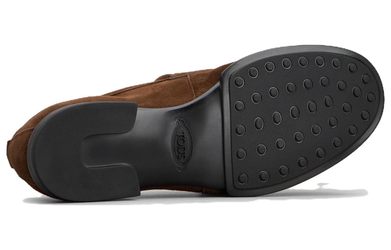TOD'S Suede Flat Sneaker 'Brown' 圖 6