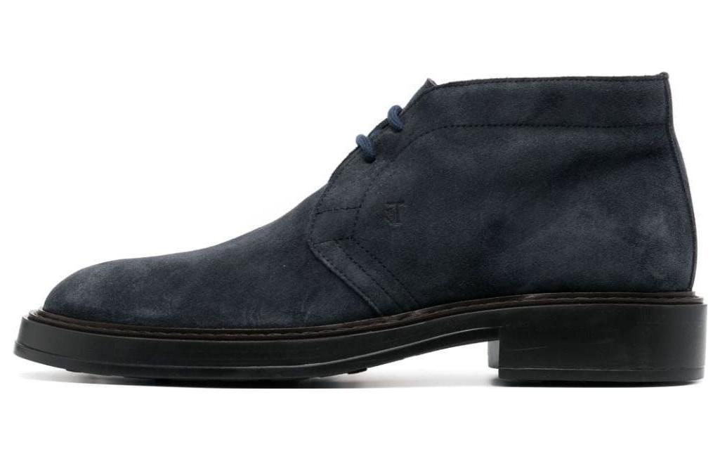 TOD'S Suede Lace-Up Round Toe Ankle Boot 'Blue' XXM61K00D80RE09999