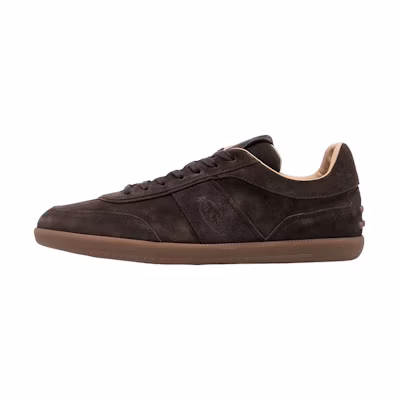 TOD'S Suede Leather Logo Low-Top Sneakers 'Distressed Brown'