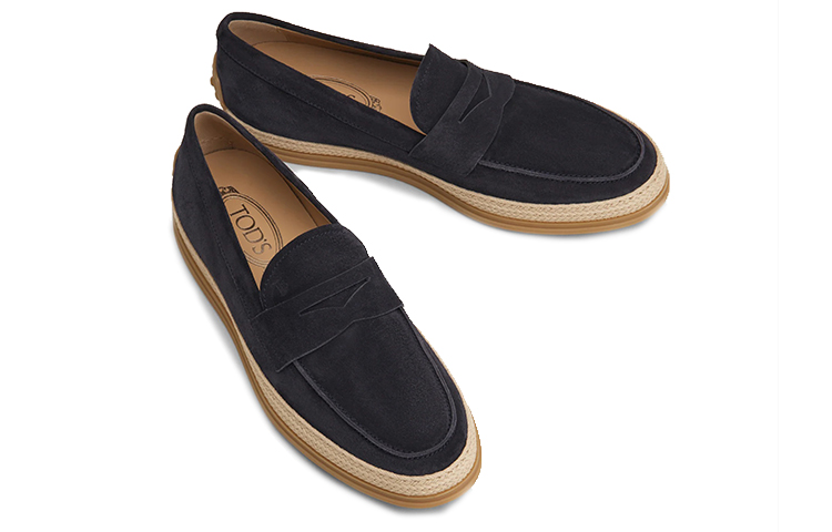 TOD'S Suede Loafers 'Blue' 圖 3