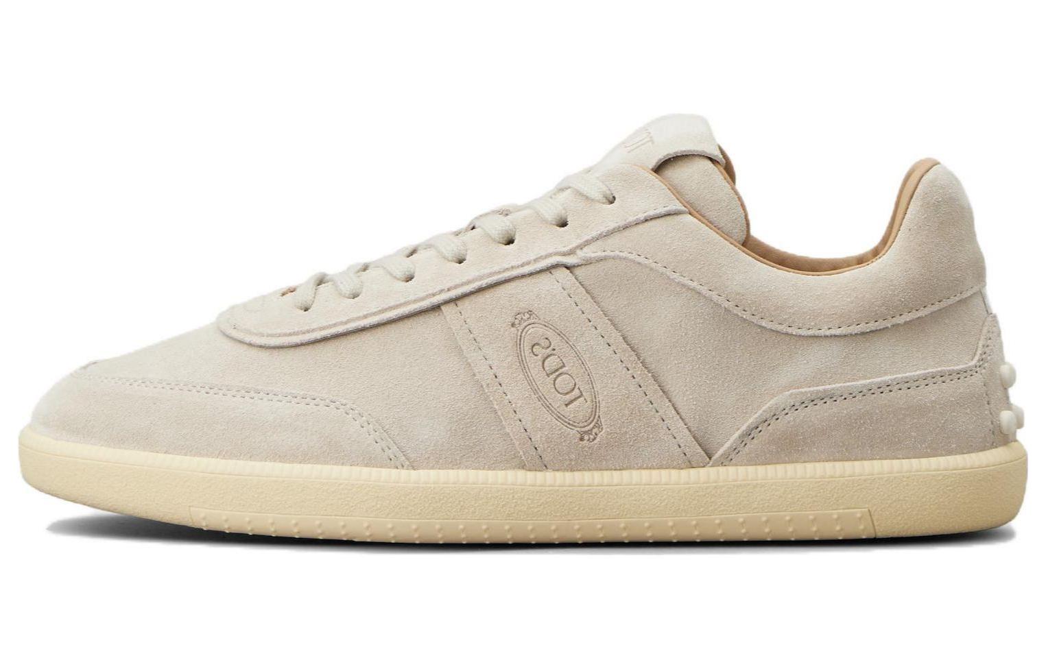 TOD'S Suede Low-Top Sneakers 'Beige'