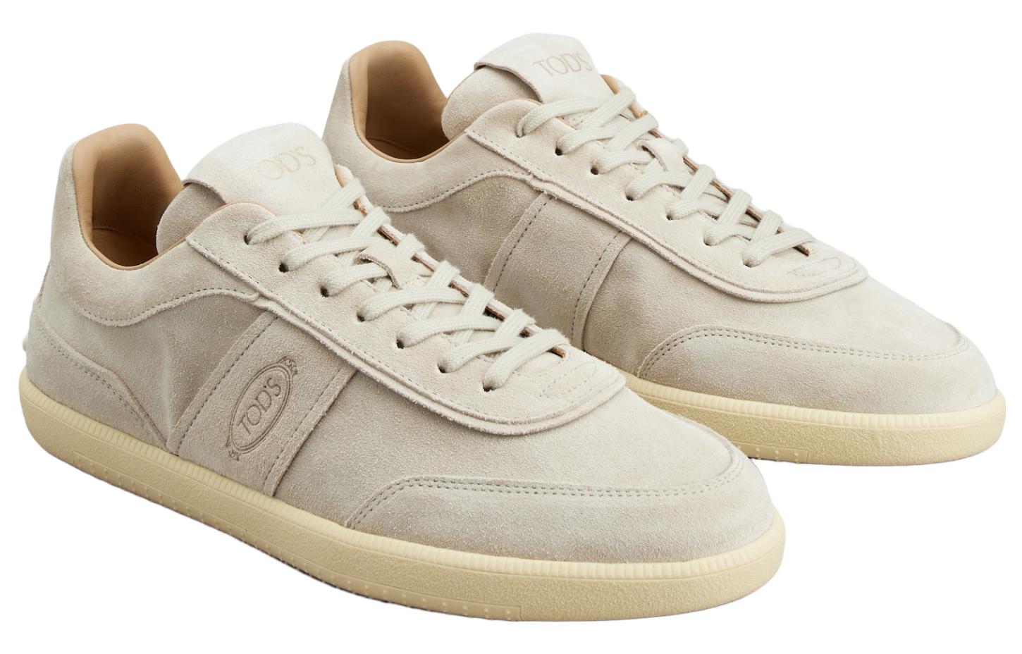 TOD'S Suede Low-Top Sneakers 'Beige' 圖 3