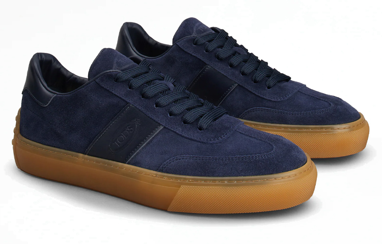 TOD'S Suede Low-Top Sneakers 'Blue' 圖 3