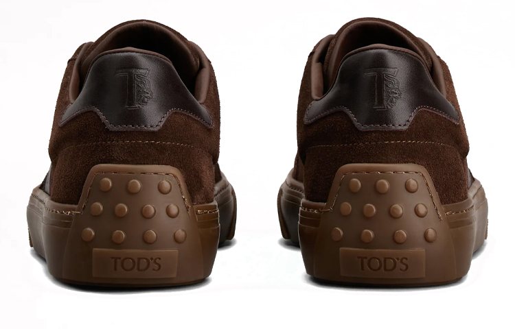 TOD'S Suede Low-Top Sneakers 'Dark Brown' 圖 3