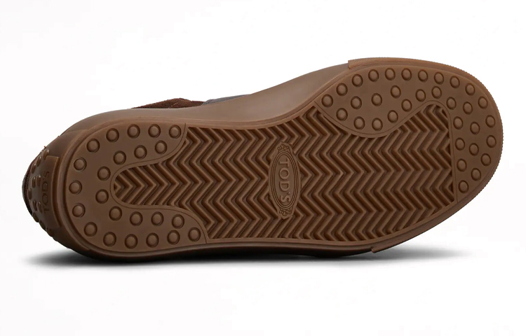 TOD'S Suede Low-Top Sneakers 'Dark Brown' 圖 4