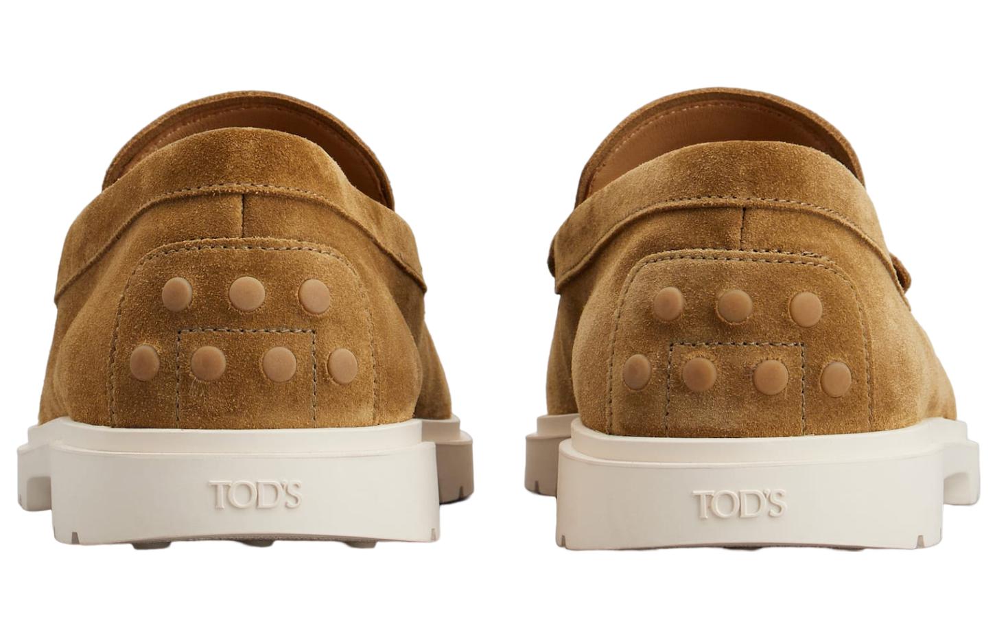 TOD'S Suede Slip-On Loafers 'Brown' 圖 3