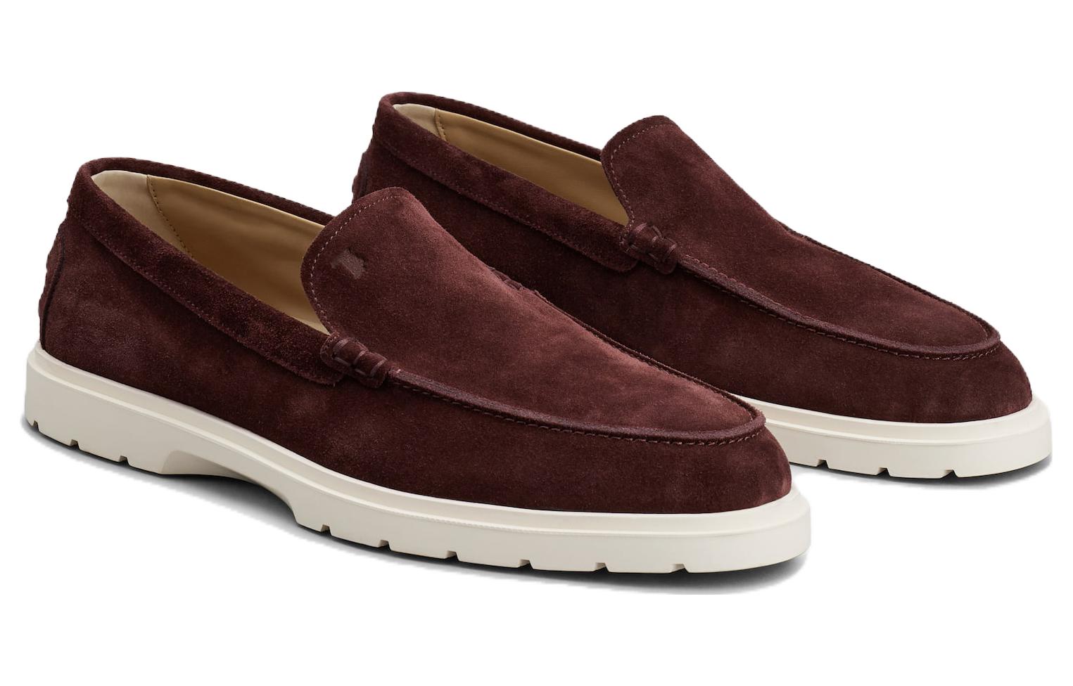 TOD'S Suede Slip-On Loafers 'Red Brown' 圖 2