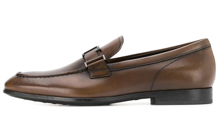 TOD'S T Logo Leather Loafer 'Brown'